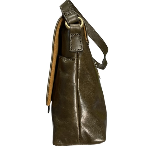 Patricia Nash Mili Leather Medium Flap Crossbody w/ Coin Pouch  OLIVE   0122 - Picture 7 of 14